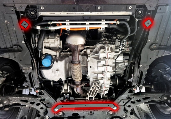 Acél motor, hűtő védőlemez Forthing U Tour V9