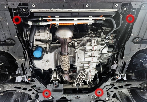 Acél motor, hűtő védőlemez Forthing U Tour V9