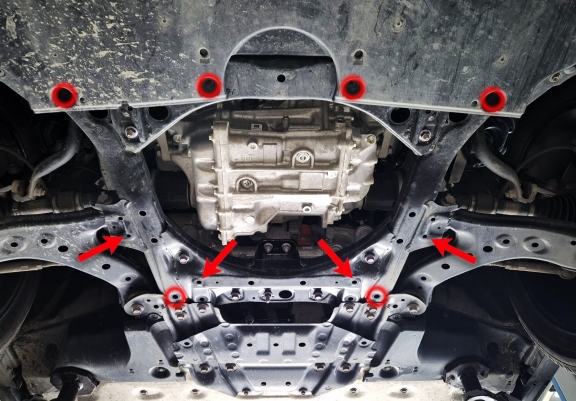 Acél motor, sebességváltó, hűtő, első lökhárító védőlemez Toyota BZ4X