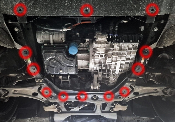 Alumínium motor, sebességváltó, hűtő, első lökhárító védőlemez Chery Tiggo 9