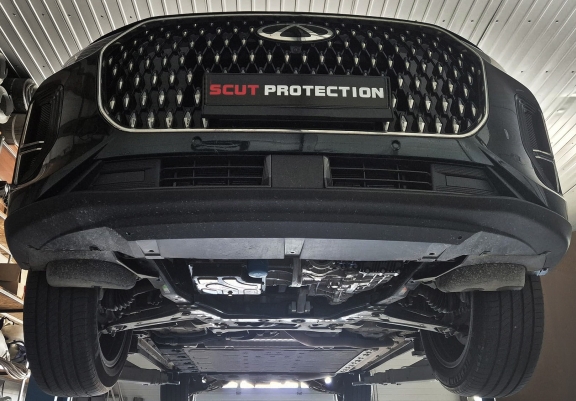 Alumínium motor, sebességváltó, hűtő, első lökhárító védőlemez Chery Tiggo 9